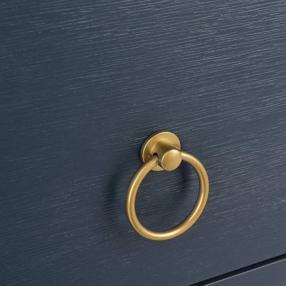1-Der Nightstand Wood With Glam Gold Hardware For Bedroom