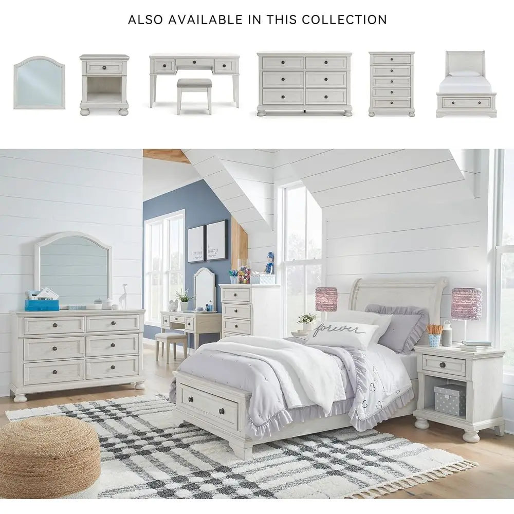 Compact Nightstand With Cubby Storage For Modern Bedroom