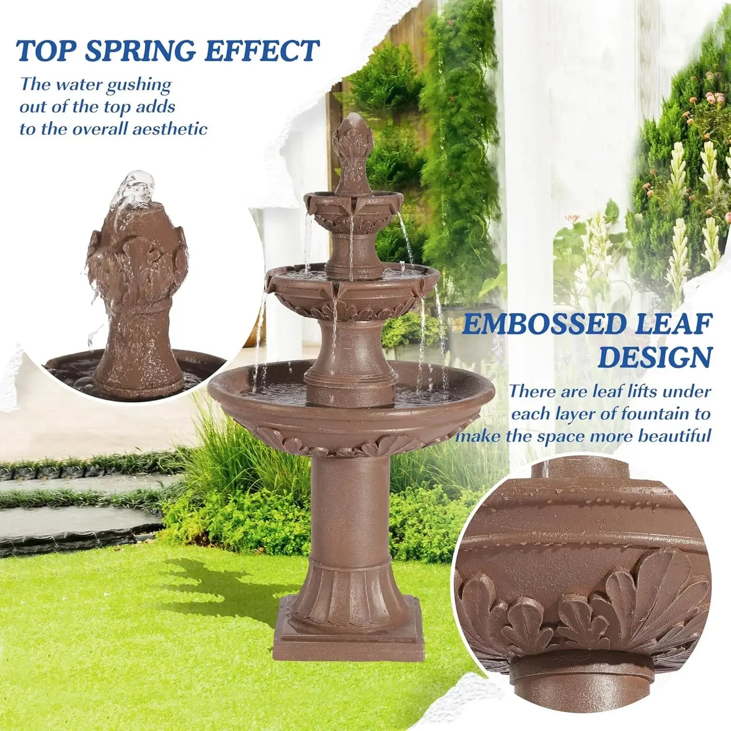 Italian Outdoor Water Fountains Garden Decor Large Cascading Waterfalls