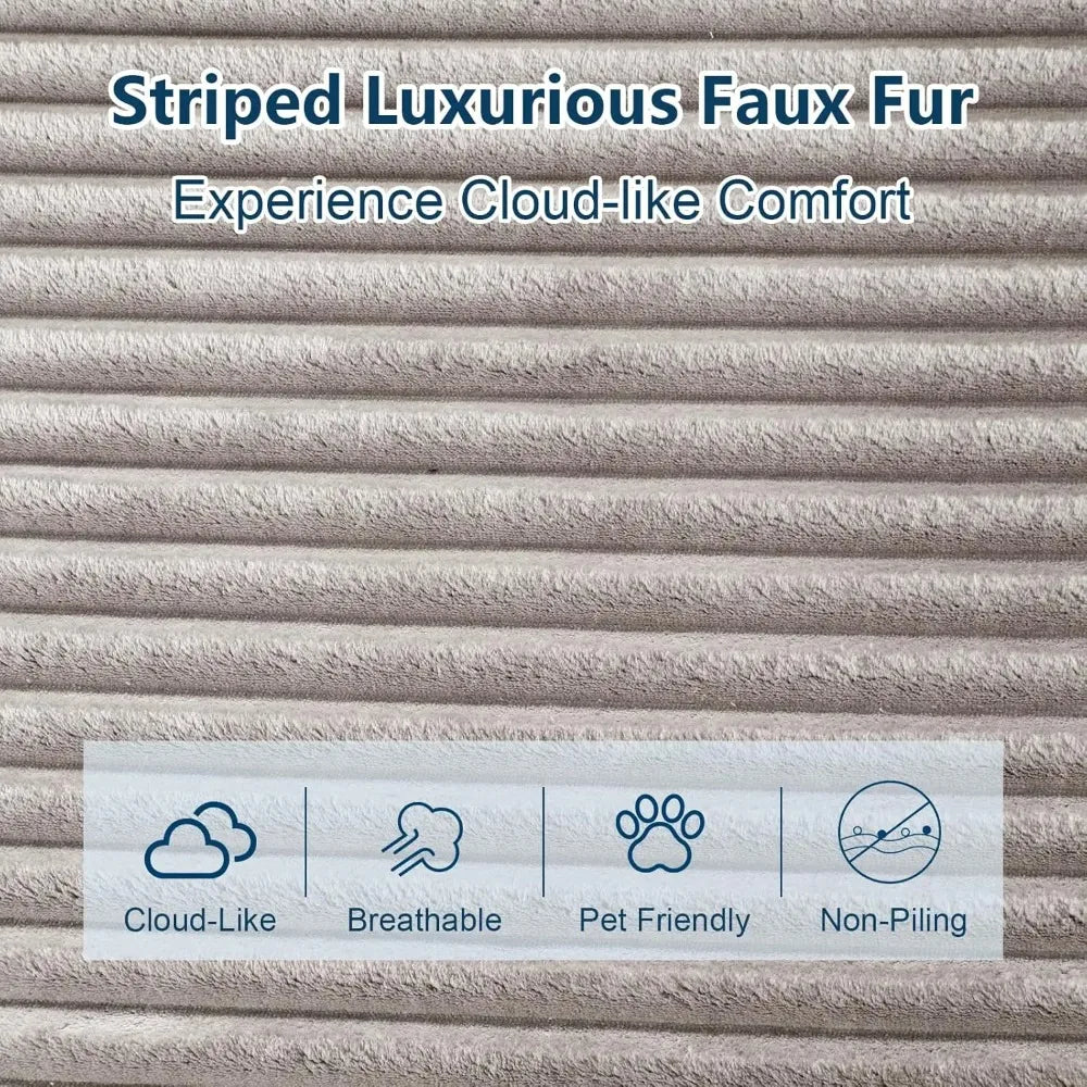 Guangbai Corduroy Double Chaise Lounge Chair Modern Sleeper
