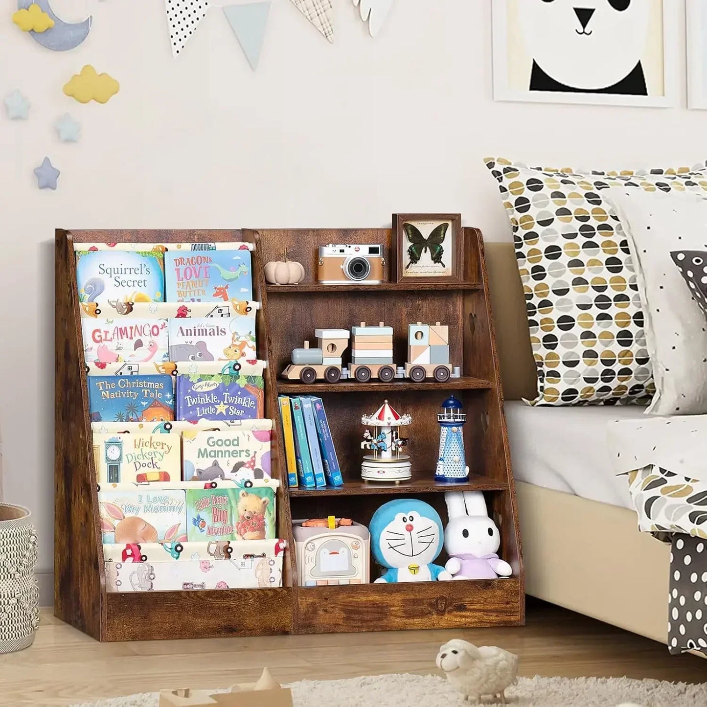Kids Bookshelf and Storage Organizer for Children and Toddlers
