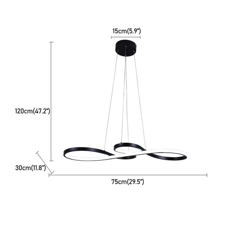 GreeLustr Modern Chandelier Pendant Light Acrylic Dimmable LED Ceiling Lamp