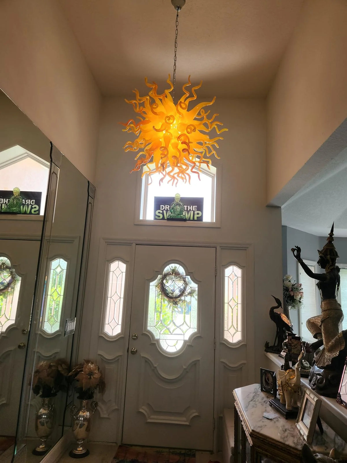 Longree Hand Blown Glass Vintage Chandelier Light Fixture