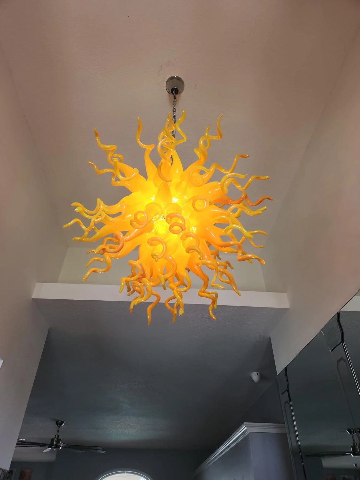 Longree Hand Blown Glass Vintage Chandelier Light Fixture