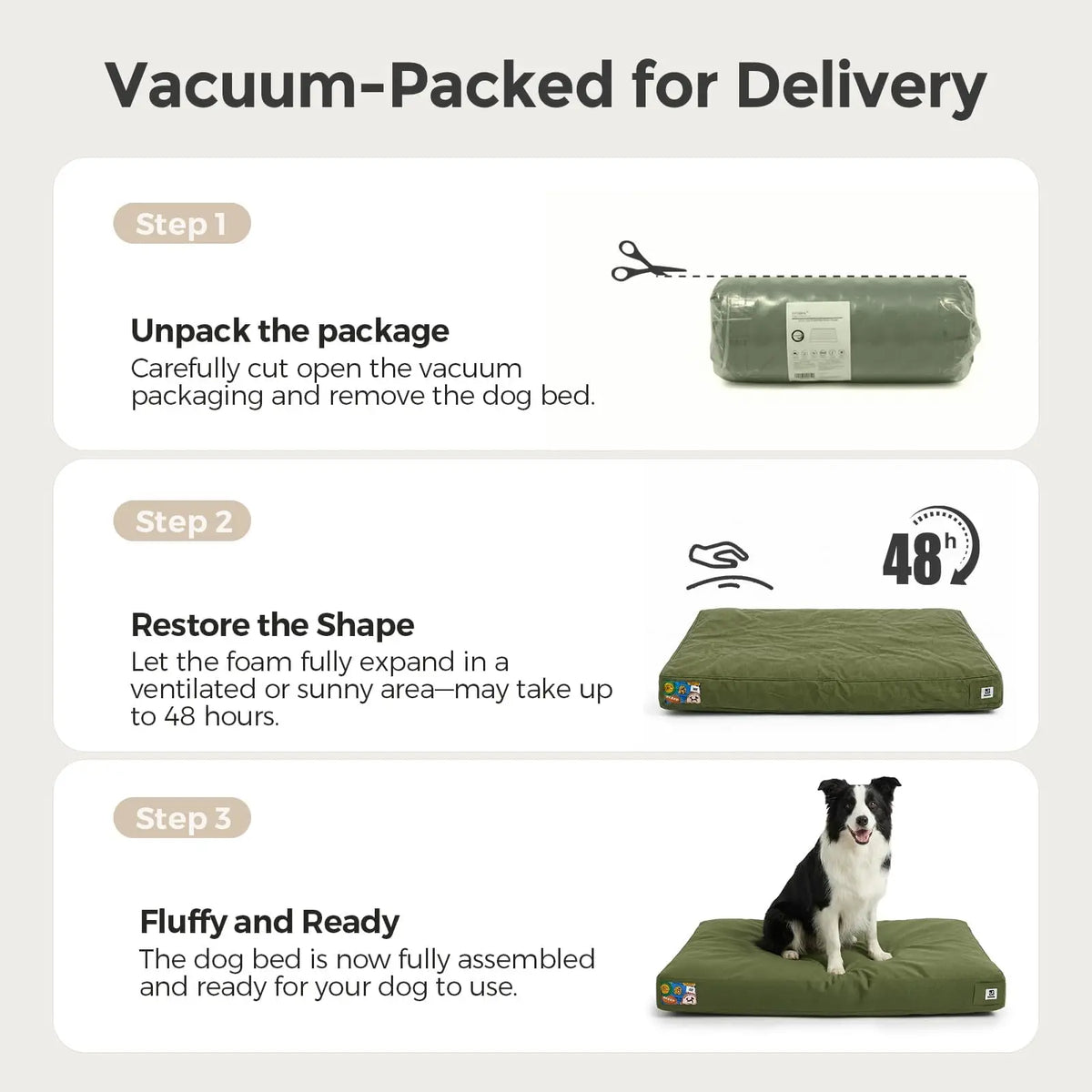 Indestructible Canvas Outdoor Dog Bed With Waterproof Washable Cover