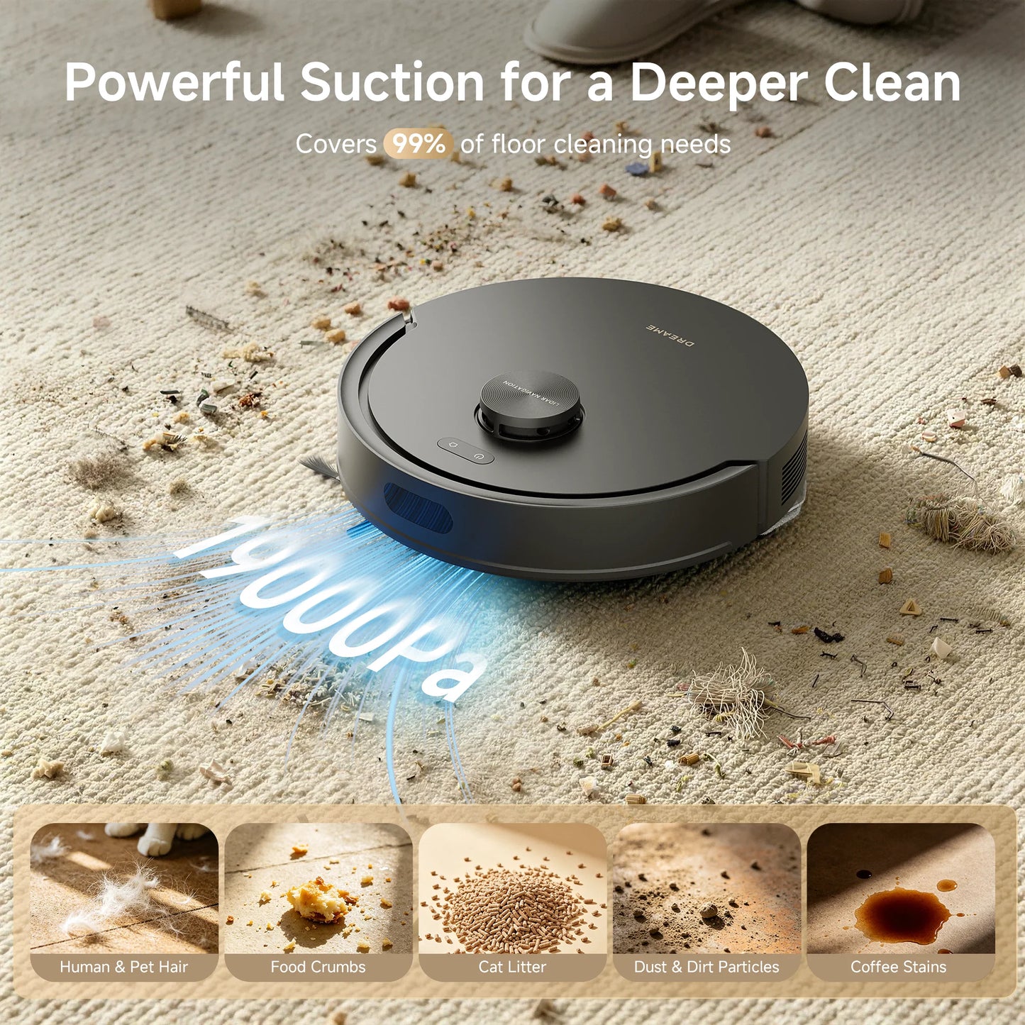 Dreame C30 Plus Robot Vacuum And Mop Cleaner 19000Pa Suction