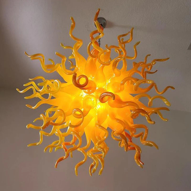 Longree Hand Blown Glass Vintage Chandelier Light Fixture