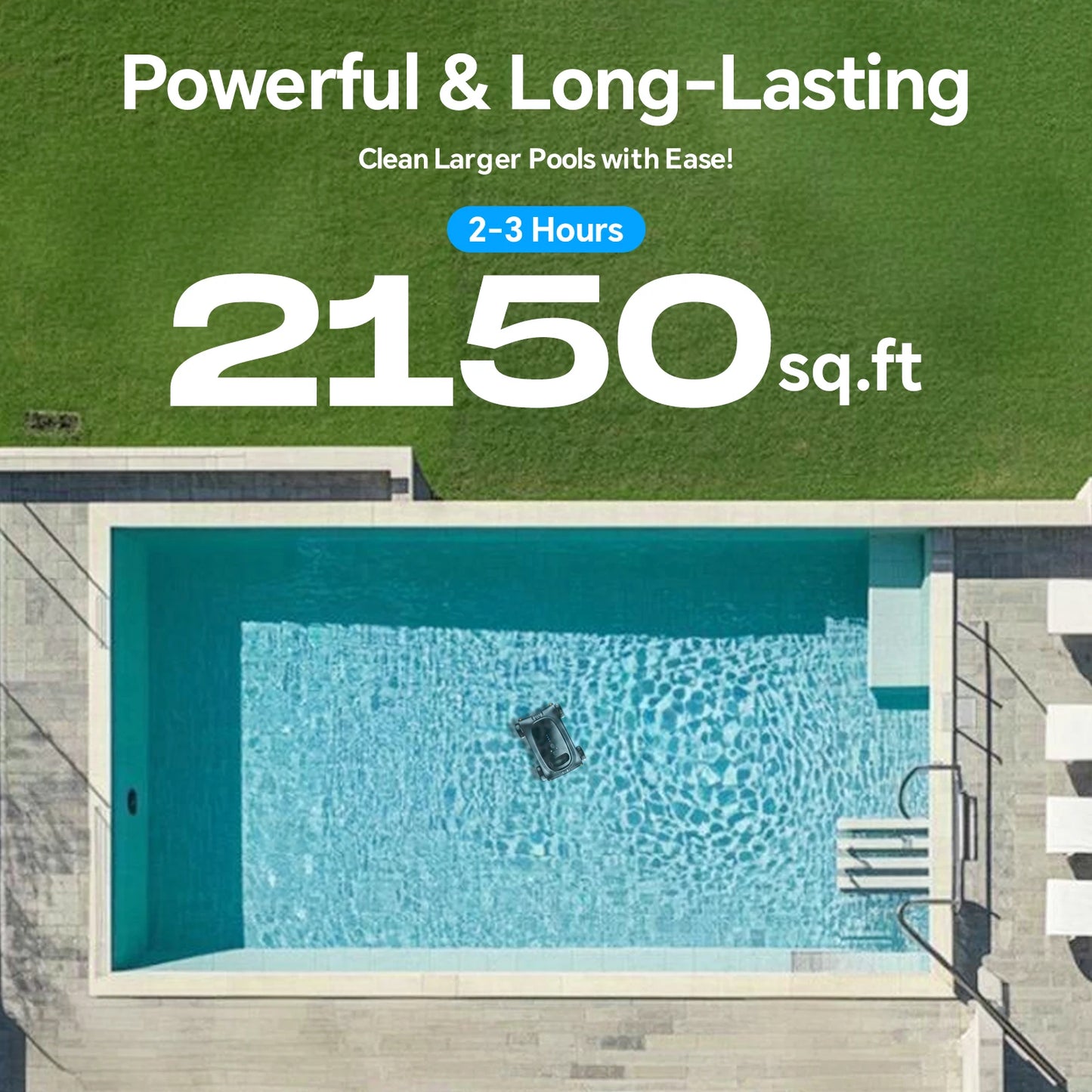 Seauto SAT 10 Robotic Pool Cleaner Cordless Vacuum For Pools