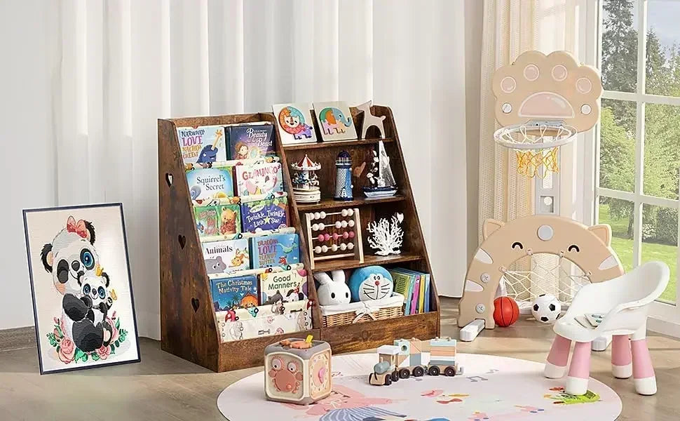 Kids Bookshelf and Storage Organizer for Children and Toddlers