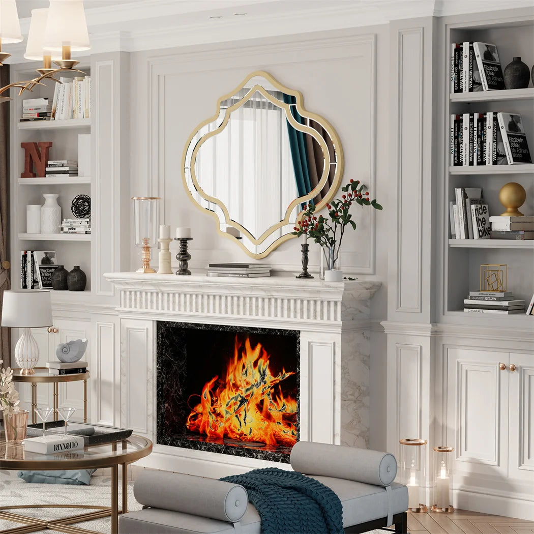 LUVODI Irregular Wall Decor Hanging Mirror With Rim For Entryway