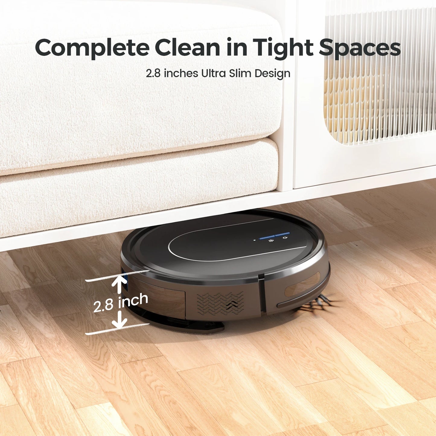 INSE Robot Vacuum Cleaner 3 In 1 With 5000Pa Suction Auto Return Charging
