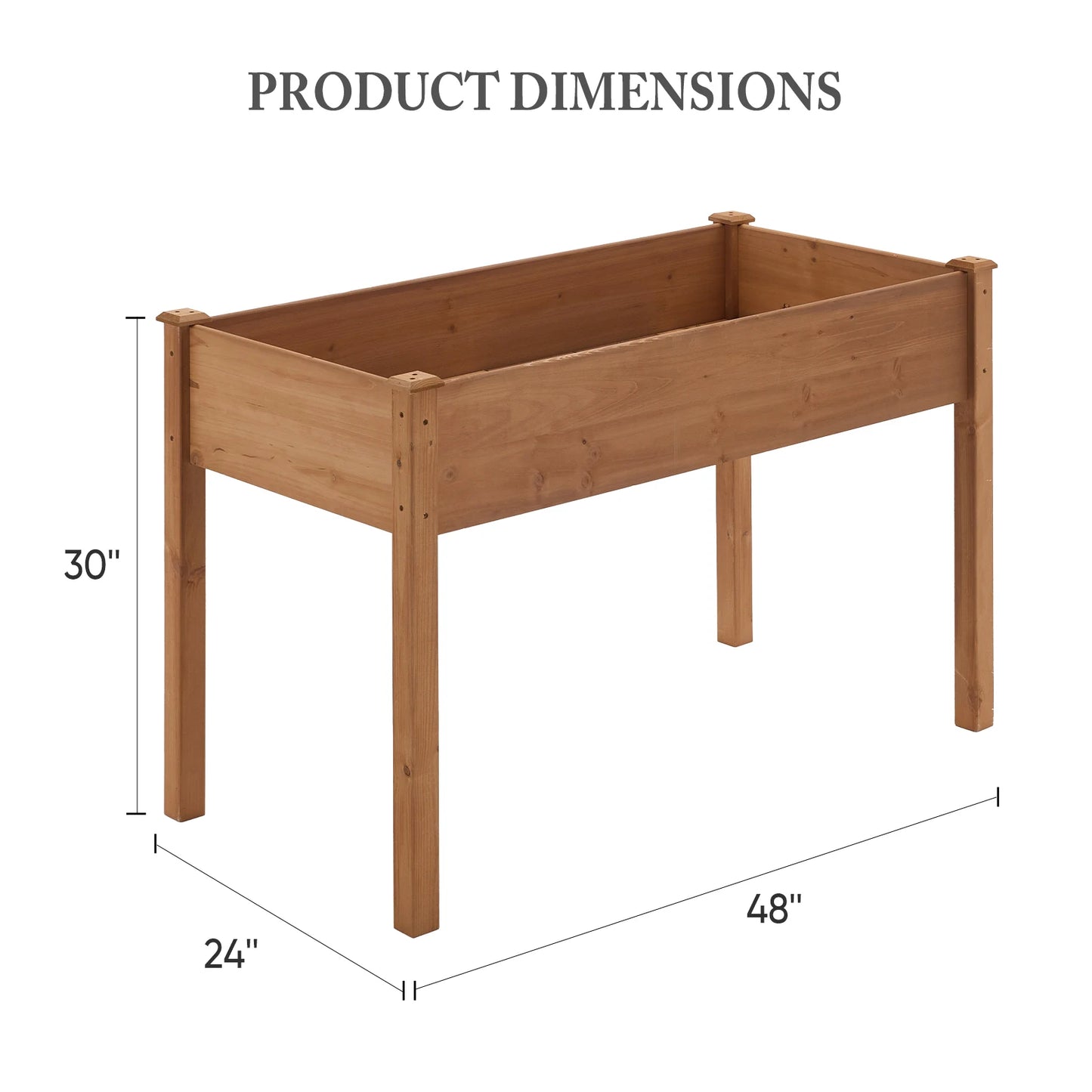JHK Wood Raised Garden Bed Planter Box With Legs For Patio
