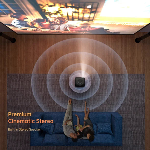 Portable 4K Projector WiFi Dual Band HDMI USB Movie Theater