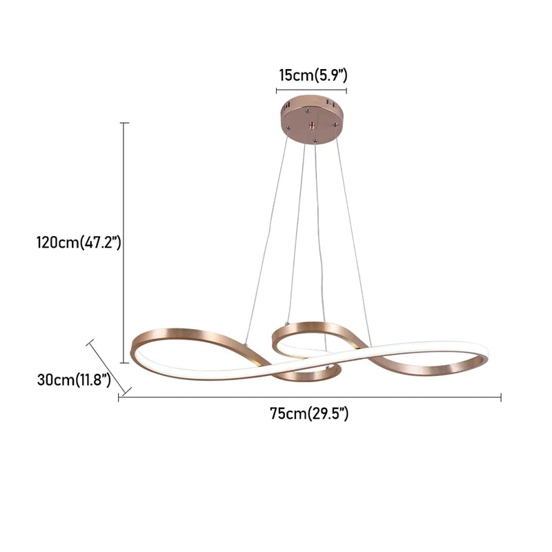 GreeLustr Modern Chandelier Pendant Light Acrylic Dimmable LED Ceiling Lamp