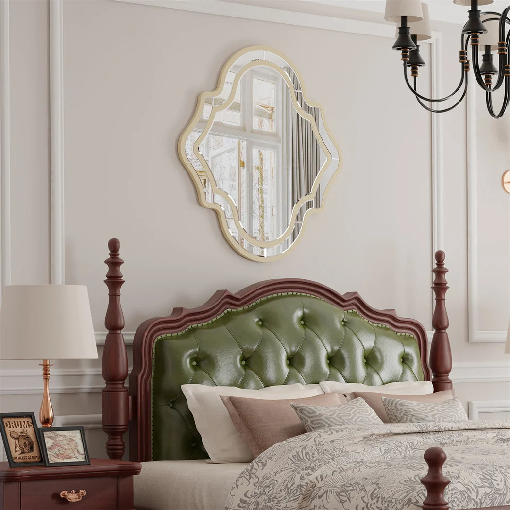 LUVODI Irregular Wall Decor Hanging Mirror With Rim For Entryway