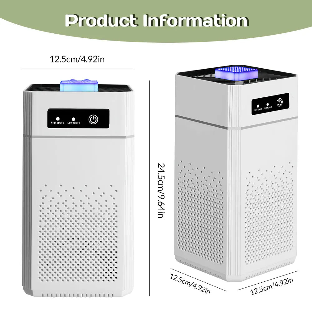HEPA Air Purifier For Home Office USB Powered 360 Degree