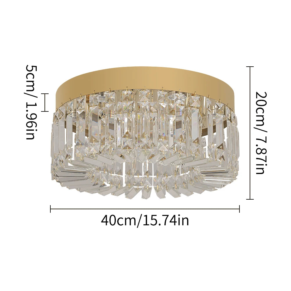 VETRULUS Crystal Ceiling Lamp Modern Living Room Chandeliers