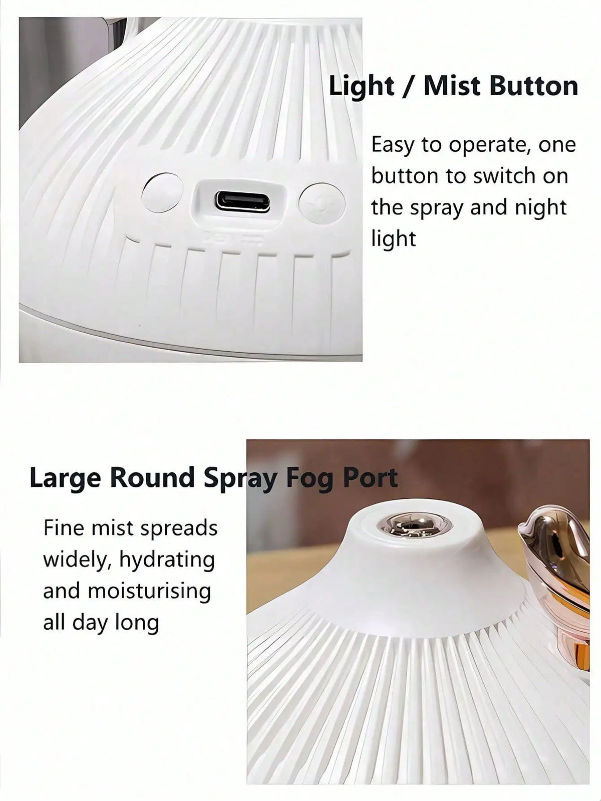 Portable Mini Humidifier With USB Ultrasonic Silent Auto Shutoff