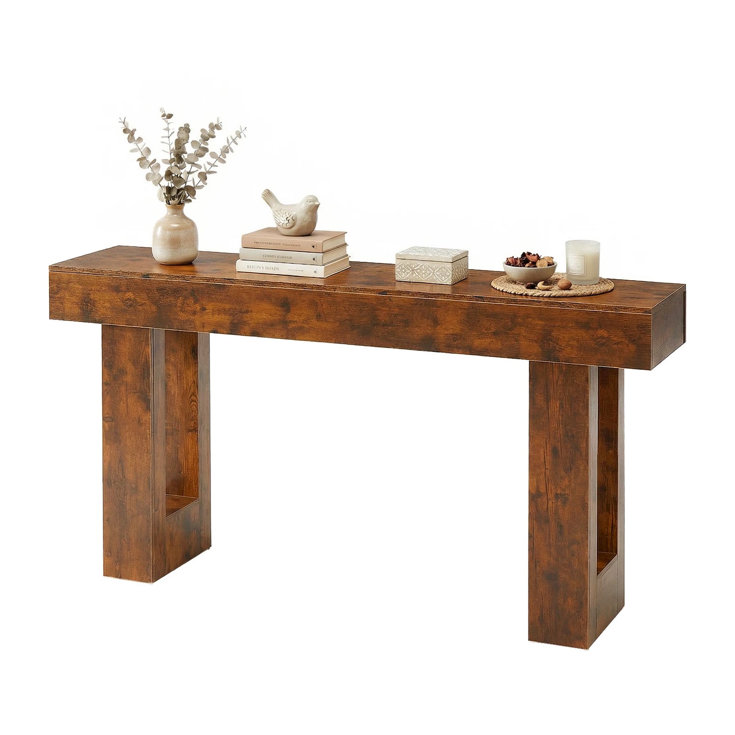 JHK Narrow Sofa Console Table Wood Entryway Space Saving