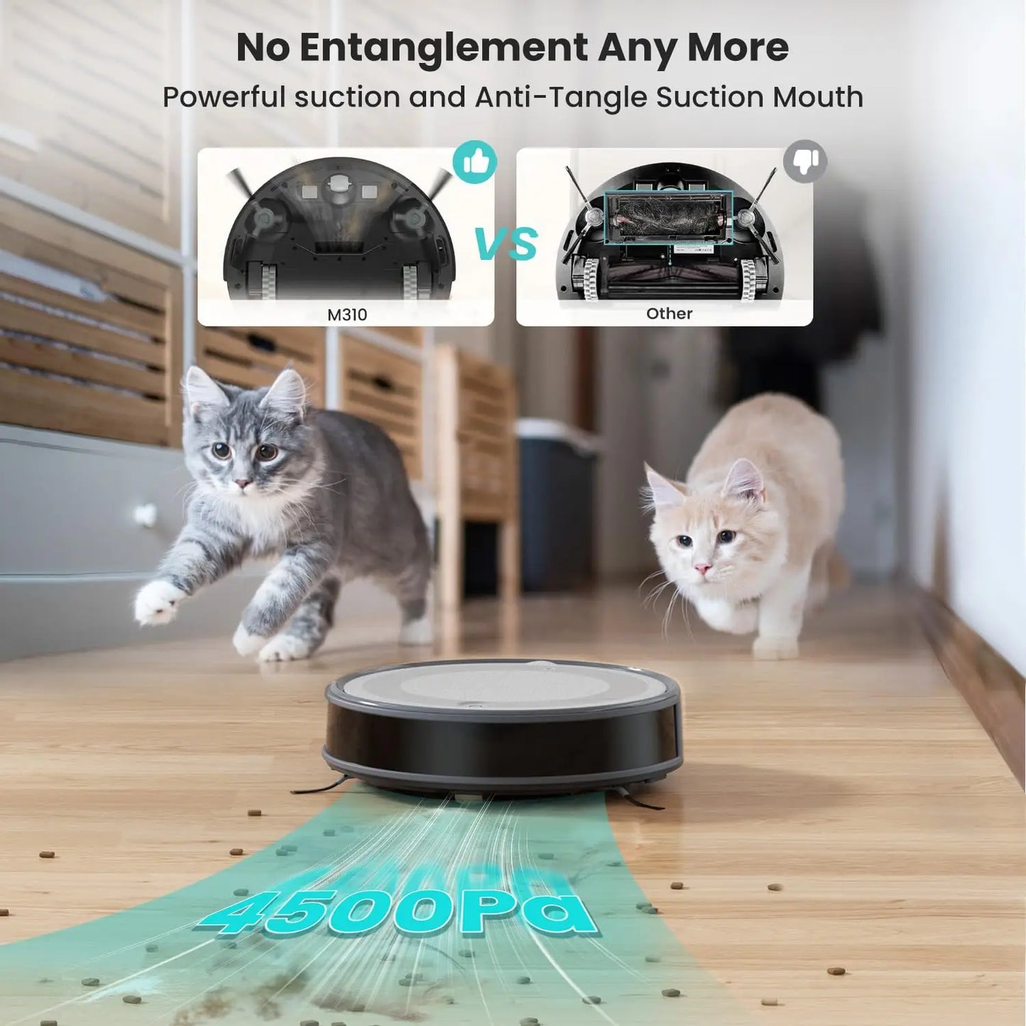 Lefant M310 Robot Vacuum With 4500Pa Suction And WiFi Control