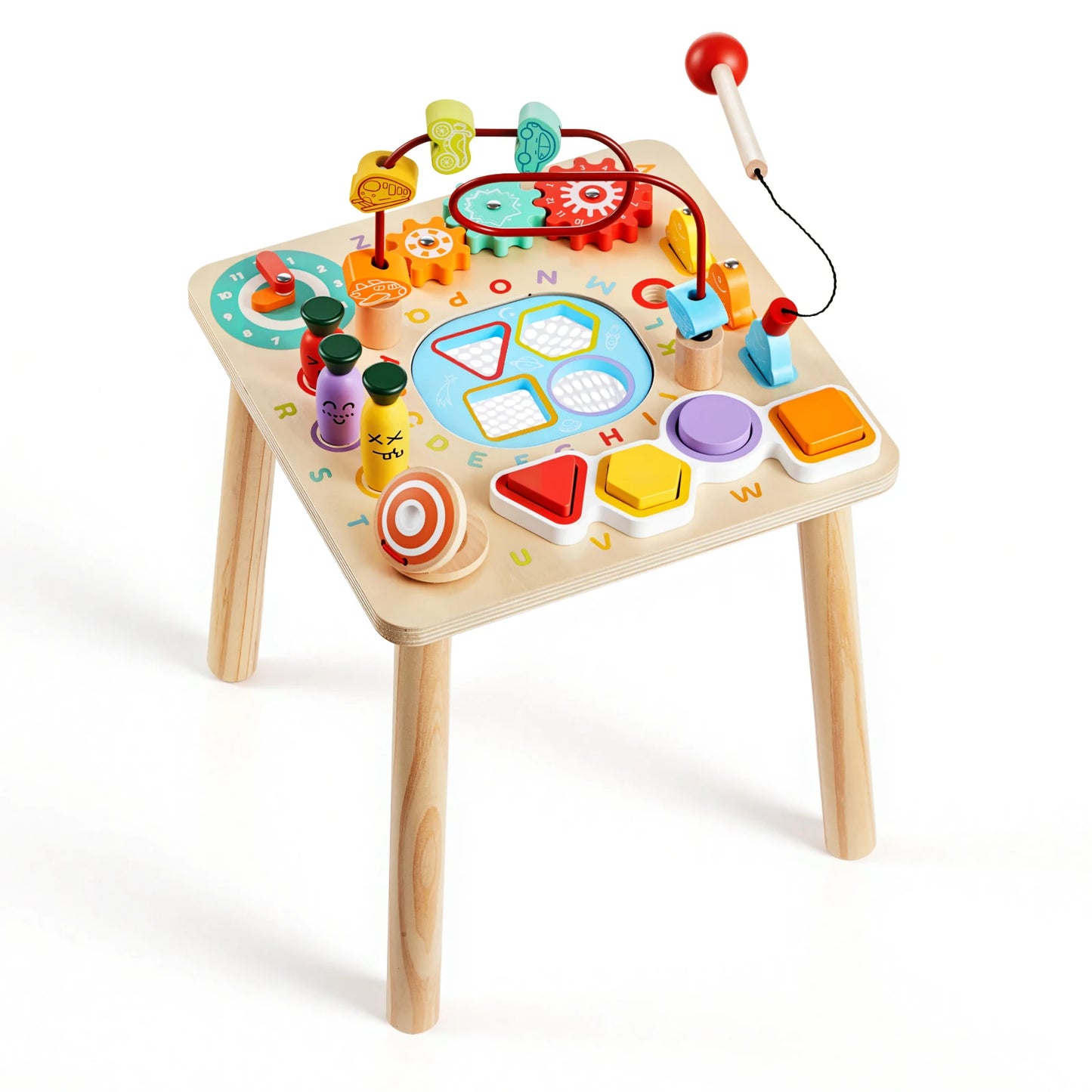 SucceBuy Montessori Activity Table 8 in 1 Wood Play Table