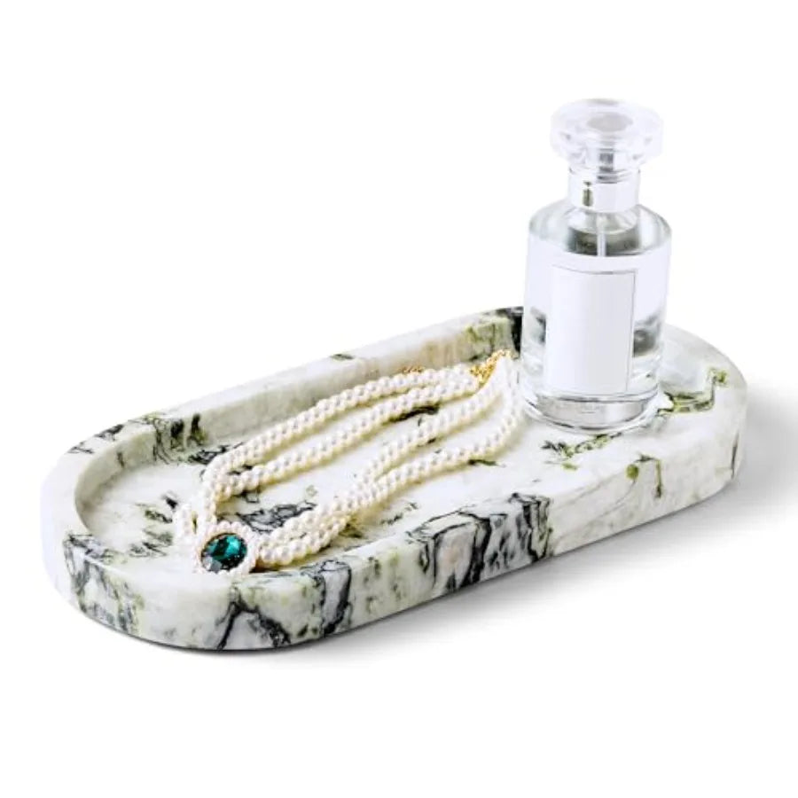 Travertine Vanity Tray For Jewelry And Perfume Storage