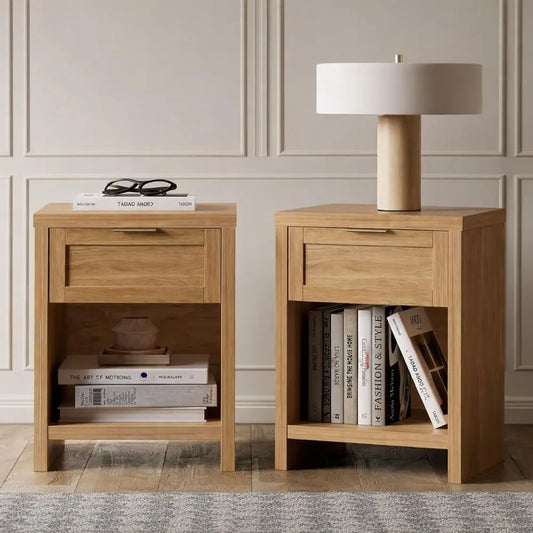 Nightstands Set Of 2 Boho Bedside Tables With Storage