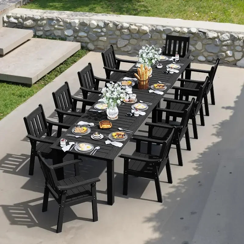YEFU HIPS Patio Table Set 7 Piece Outdoor Dining Furniture