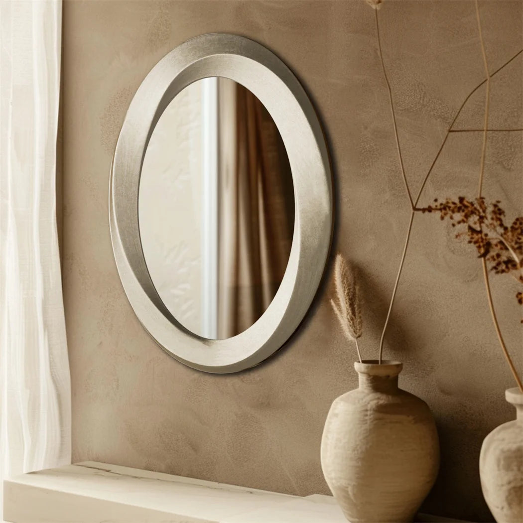 LUVODI Antique Baroque Oval Beveled Framed Wall Mirror
