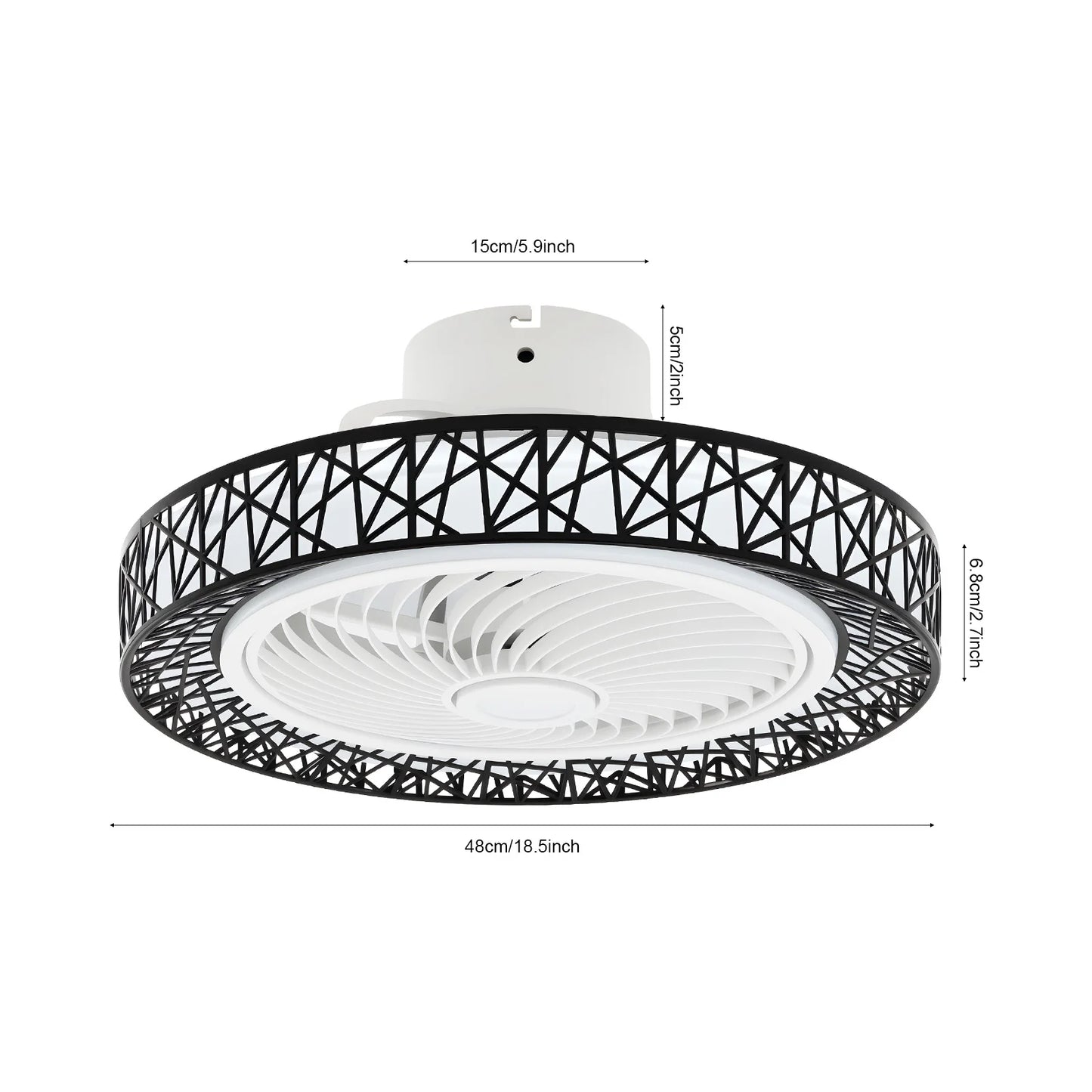Contemporary Ceiling Fan With Integrated Light And Remote