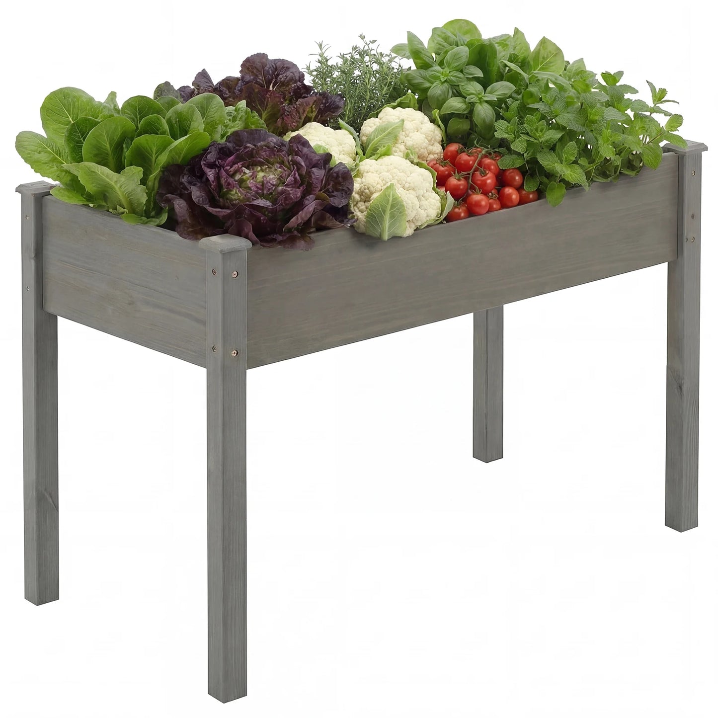 JHK Wood Raised Garden Bed Planter Box With Legs For Patio