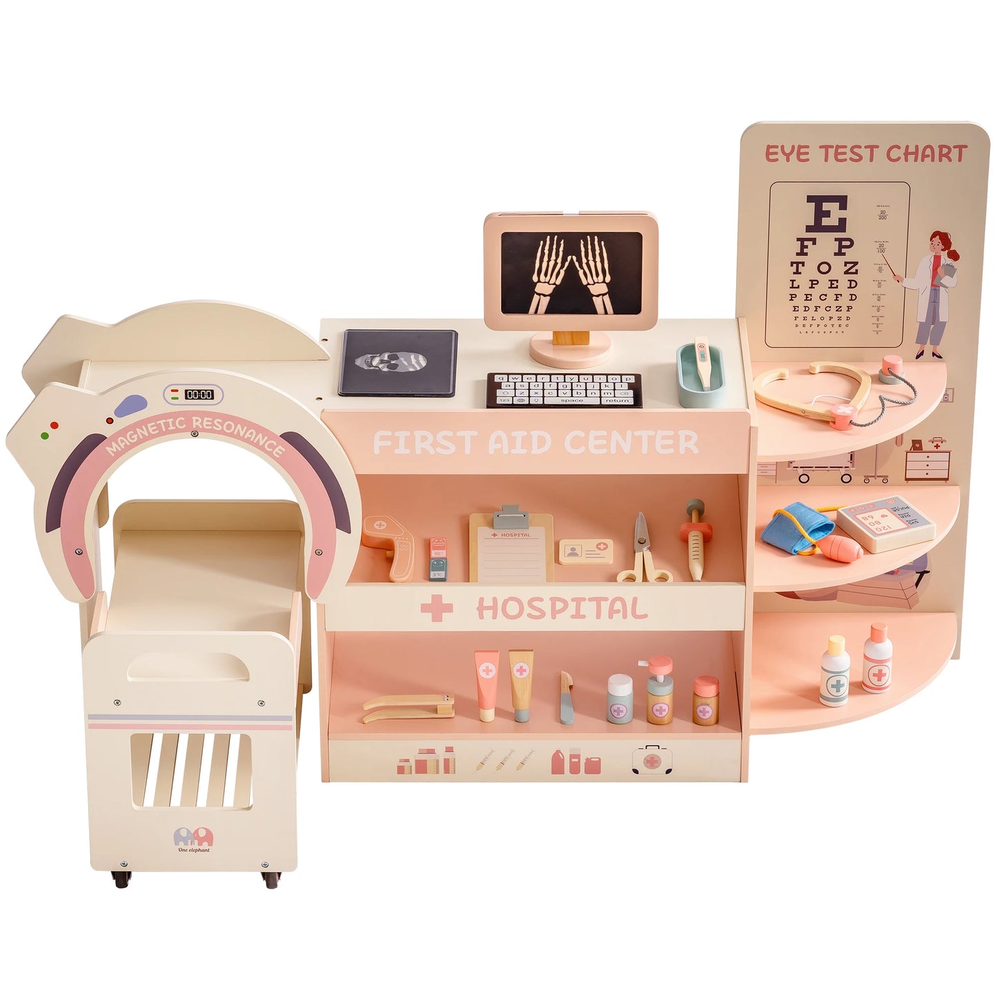 Robotime Wooden Doctor Center Playset Educational Medical Toy For Kids