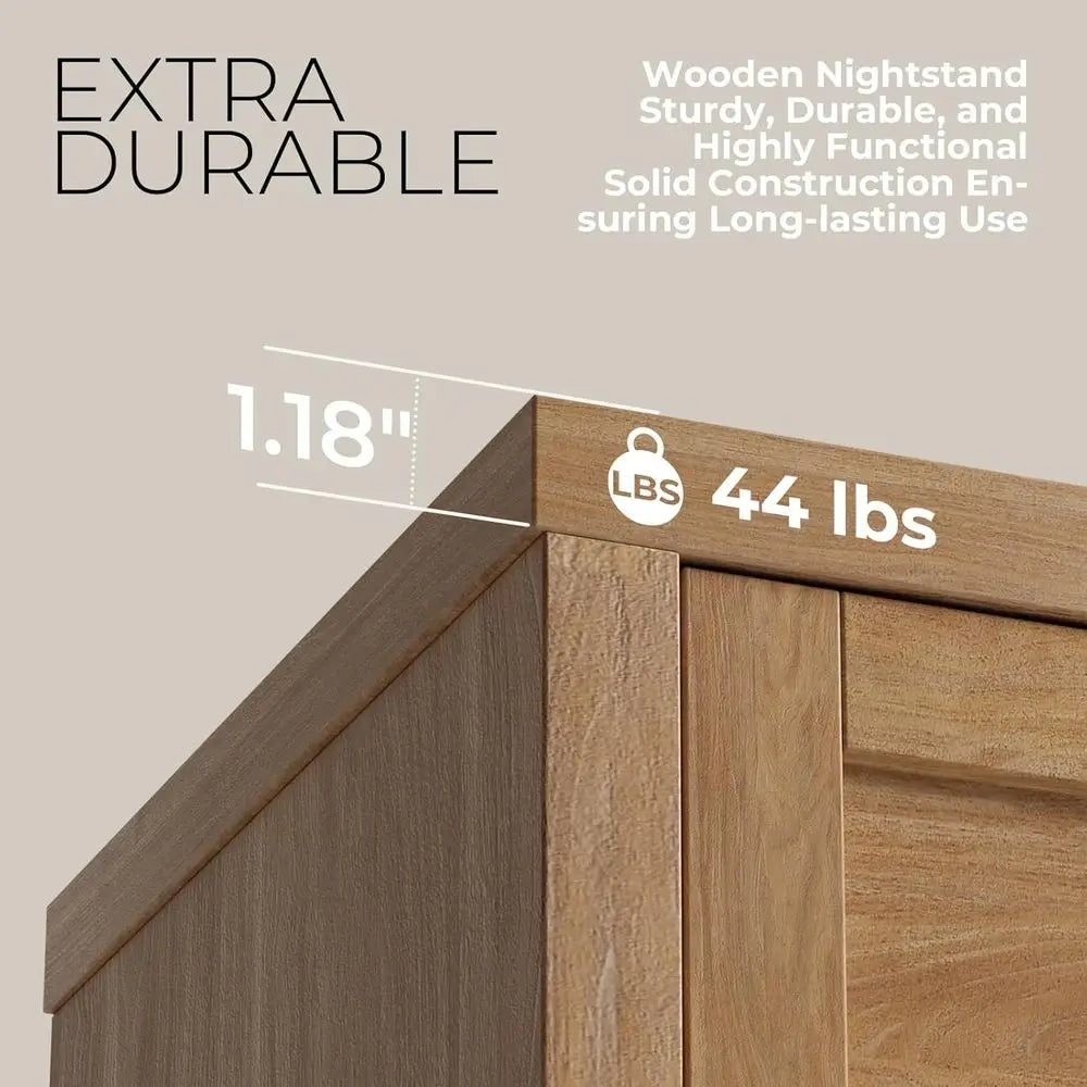 Nightstands Set Of 2 Boho Bedside Tables With Storage