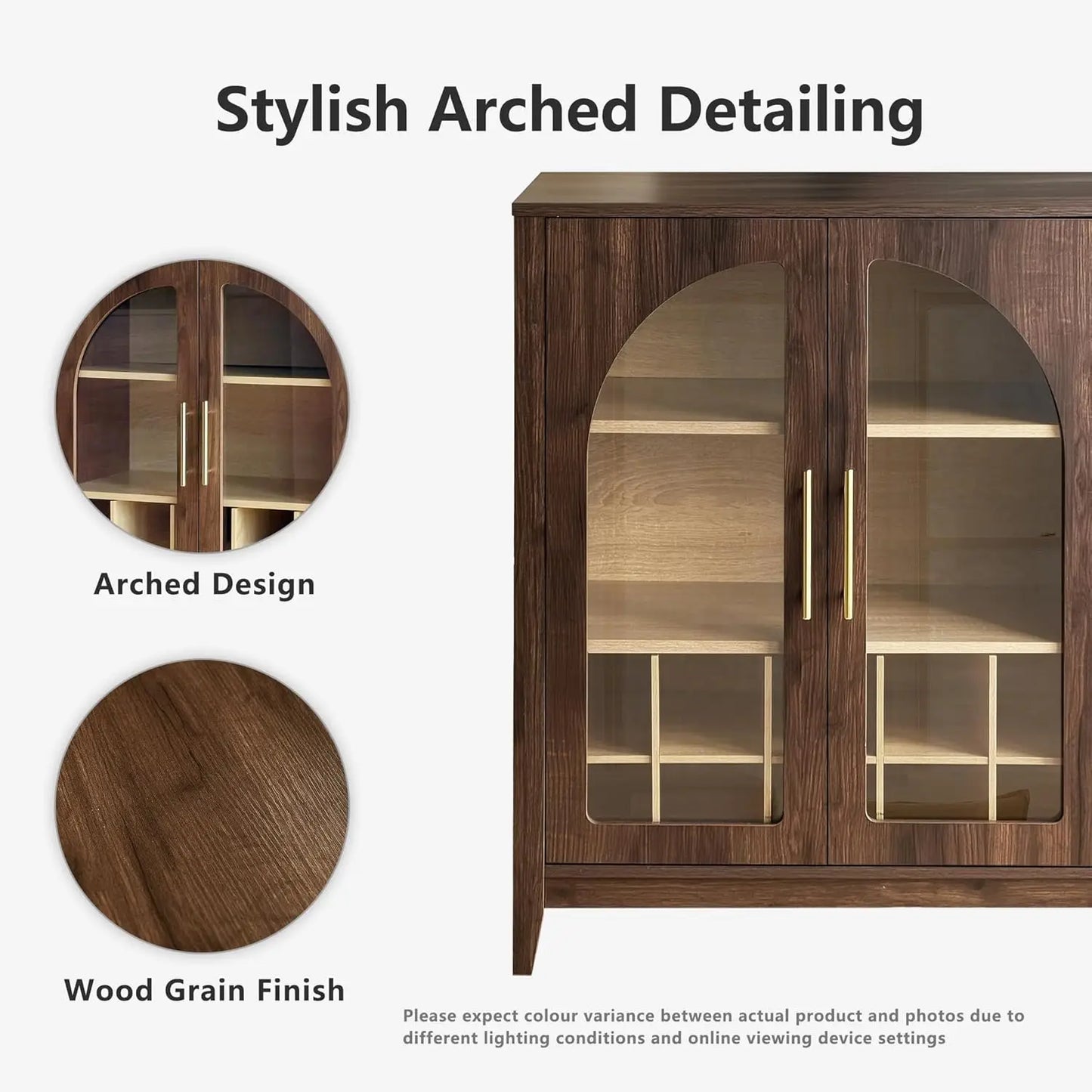 Wine Bar Cabinet With Glass Doors Mid Century Modern Sideboard
