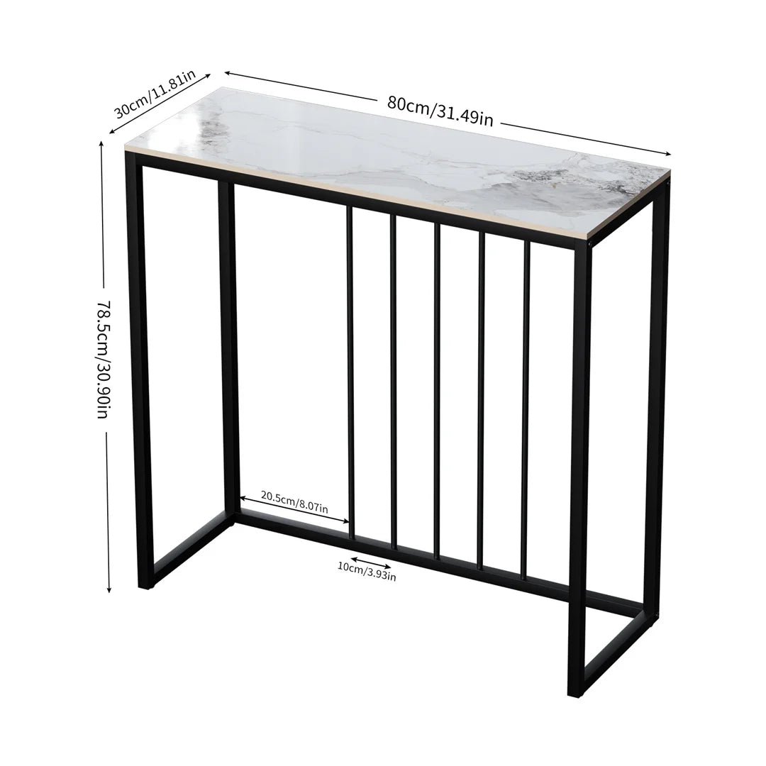 LUVODI Narrow Console Table With Storage For Entryway Metal Frame