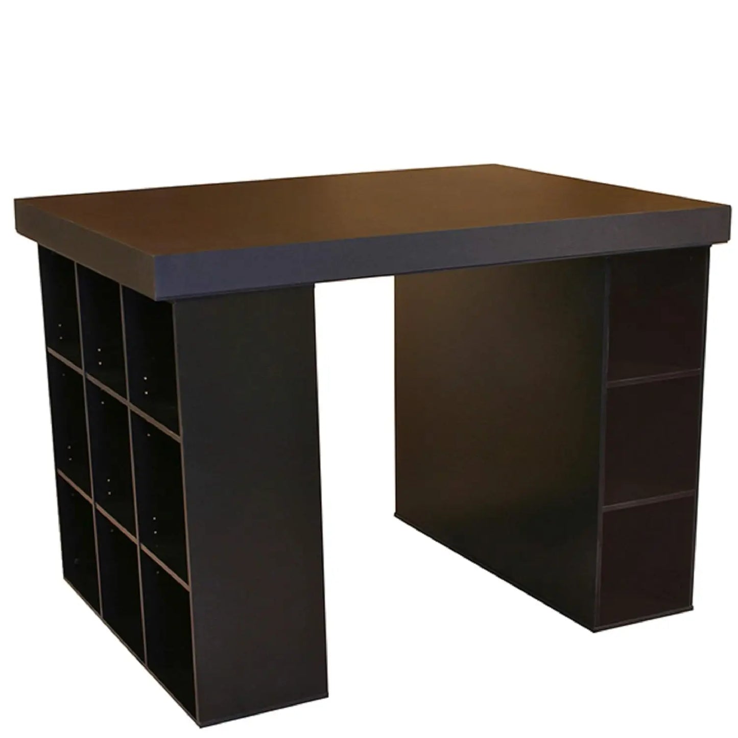 Project Center Desk With Bookcase And 3 Bin Cabinet