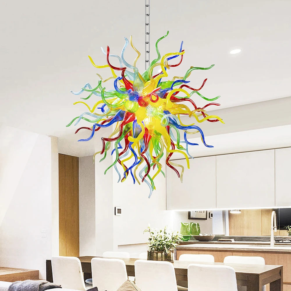 Longree Hand Blown Glass Vintage Chandelier Light Fixture
