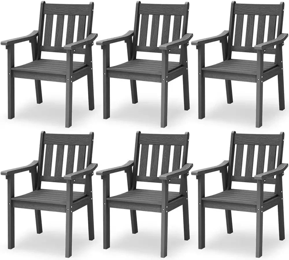 YEFU HIPS Patio Table Set 7 Piece Outdoor Dining Furniture