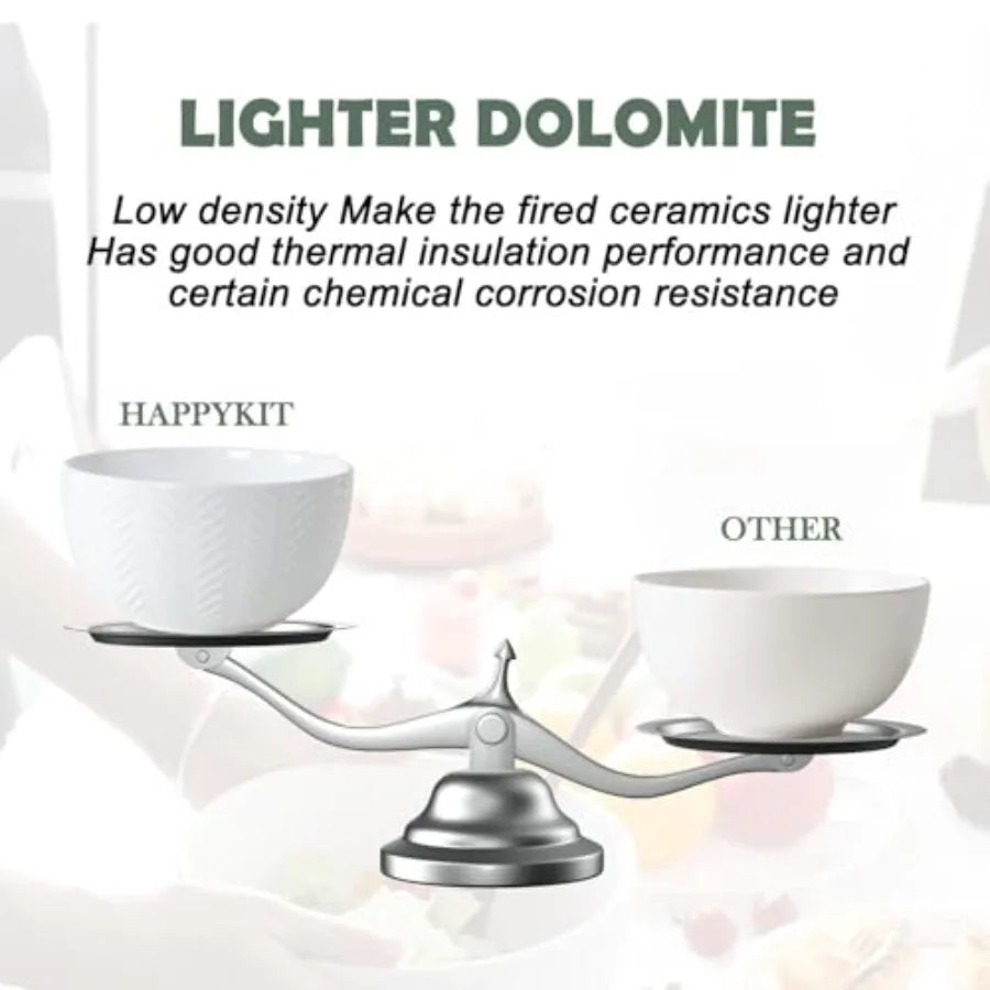 Ceramic Mixing Bowls Set for Kitchen Prep and Serving
