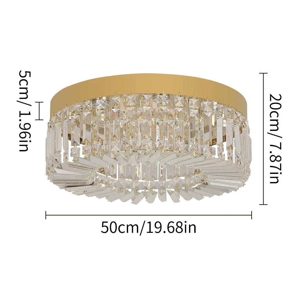 VETRULUS Crystal Ceiling Lamp Modern Living Room Chandeliers