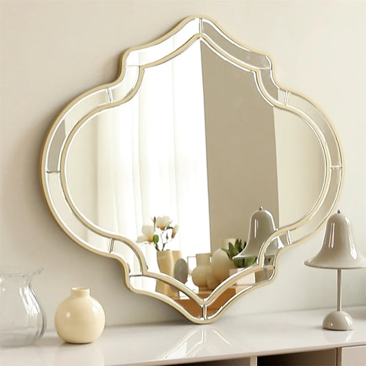 LUVODI Irregular Wall Decor Hanging Mirror With Rim For Entryway