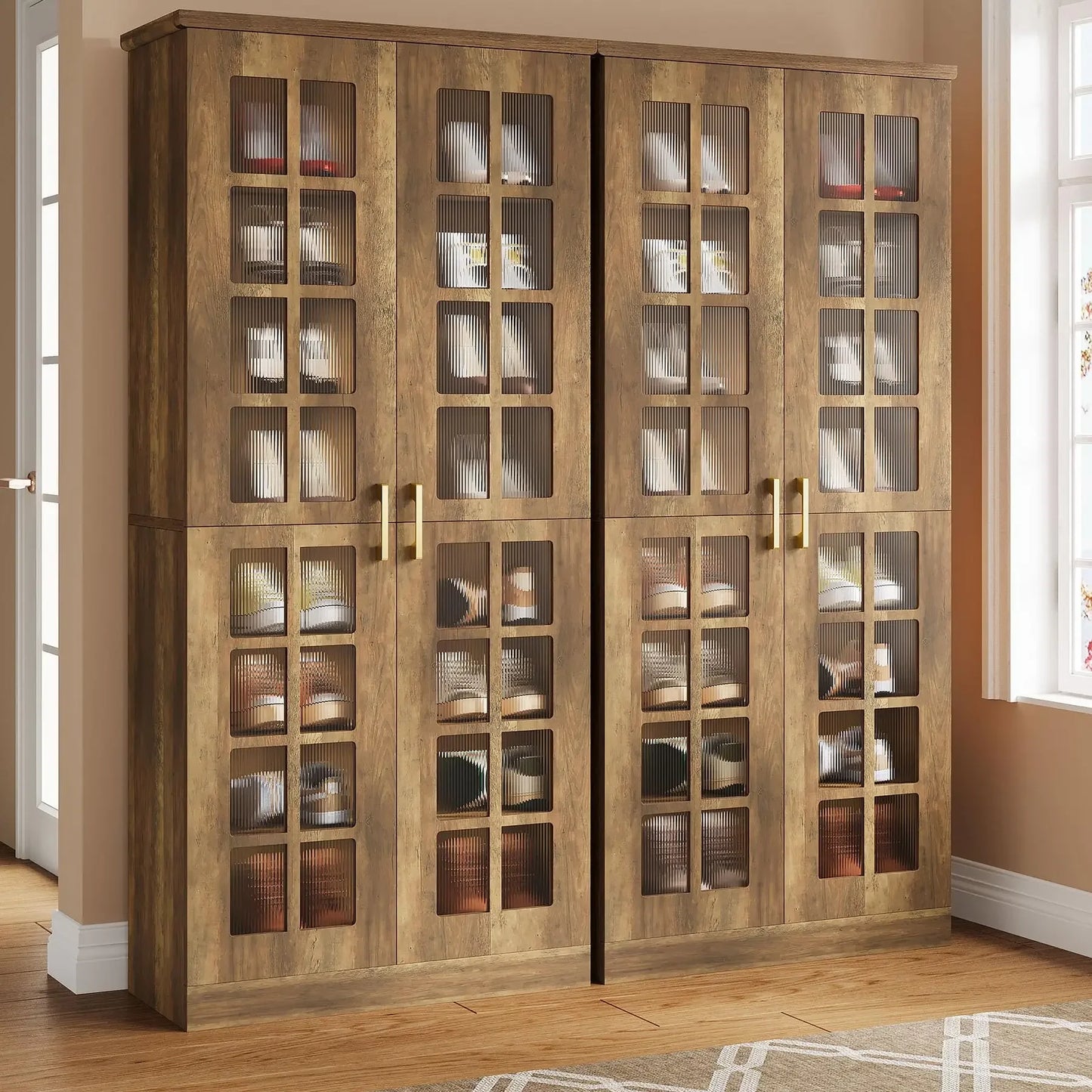Tall Shoe Cabinet With Doors Eight Tier Storage Organizer