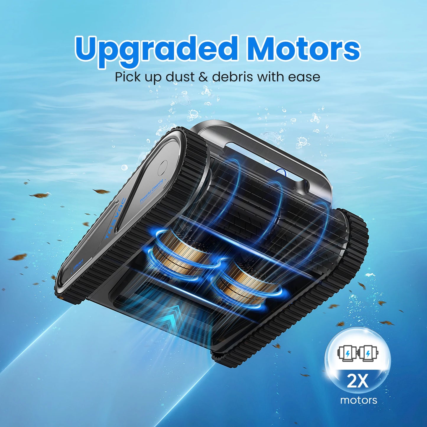 INSE Cordless Robotic Pool Cleaner Inground Pools With 4 Motors