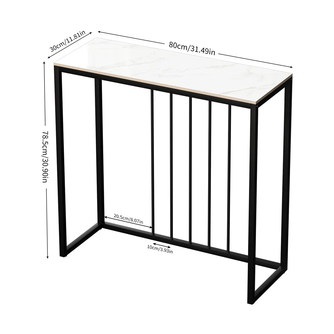 LUVODI Narrow Console Table With Storage For Entryway Metal Frame