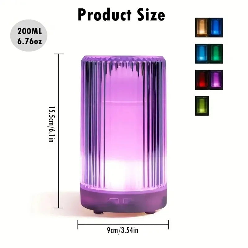 Portable Desktop Humidifier And Aromatherapy Diffuser With LED Light
