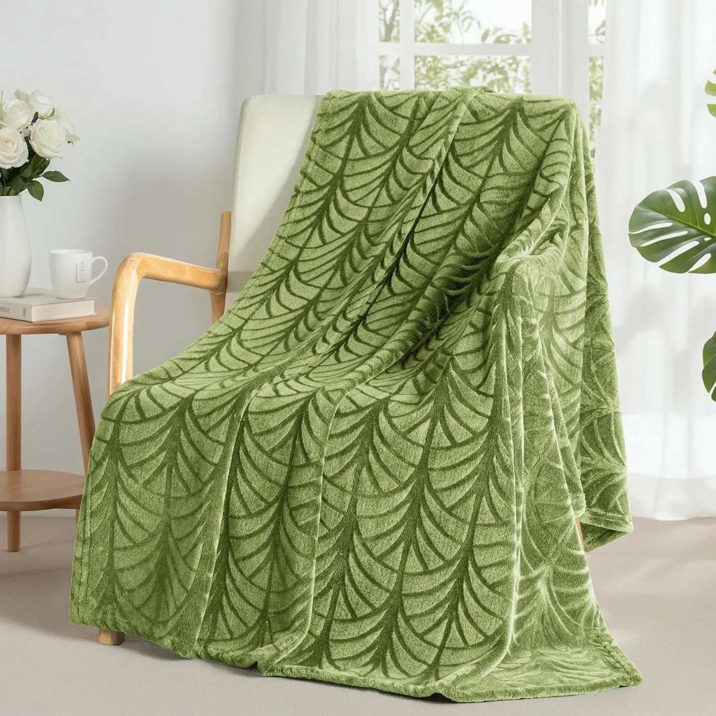 Soft Flannel Fleece Throw Blanket Vintage Pattern Warm Lightweight