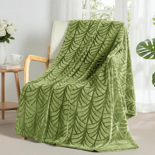 Soft Flannel Fleece Throw Blanket Vintage Pattern Warm Lightweight
