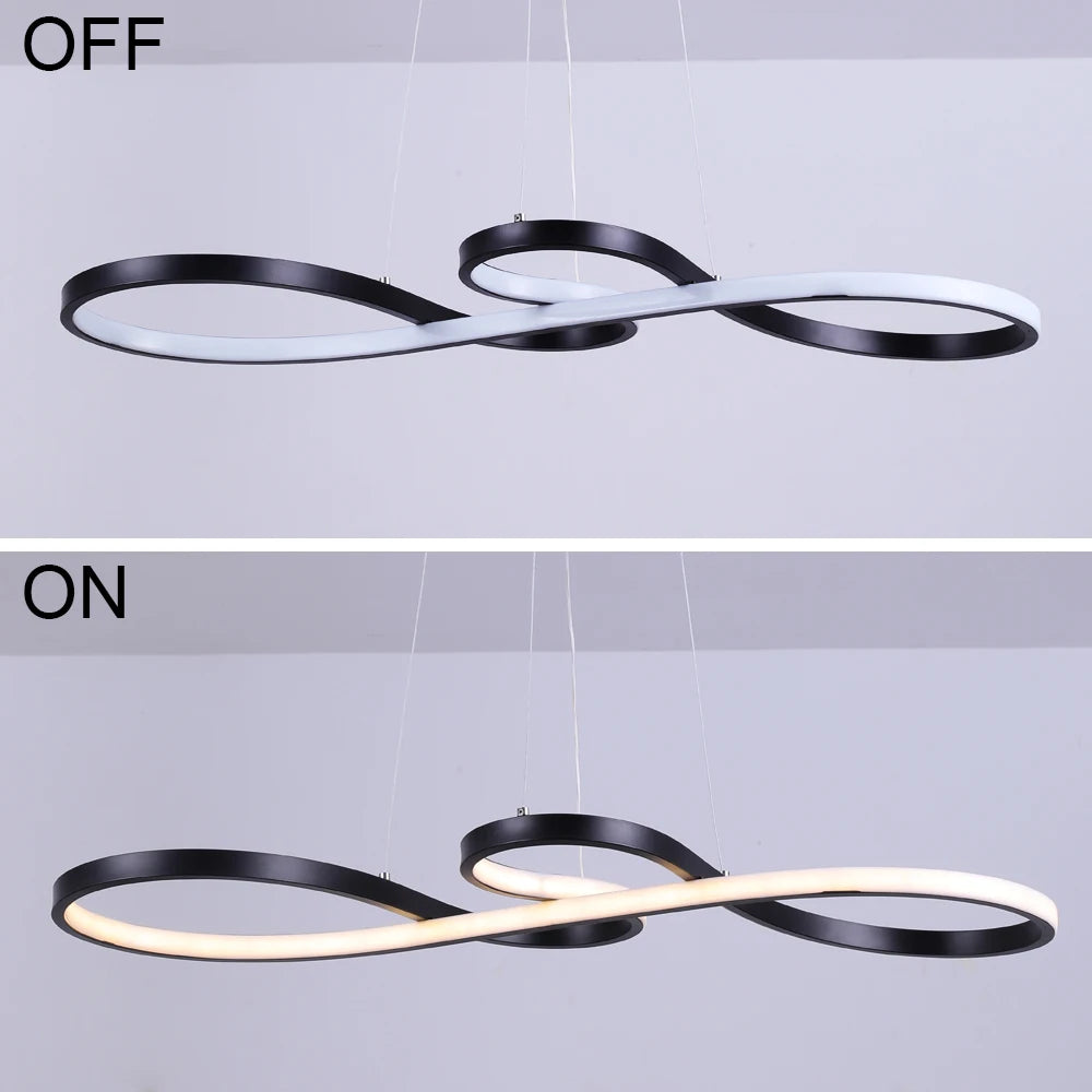 GreeLustr Modern Chandelier Pendant Light Acrylic Dimmable LED Ceiling Lamp