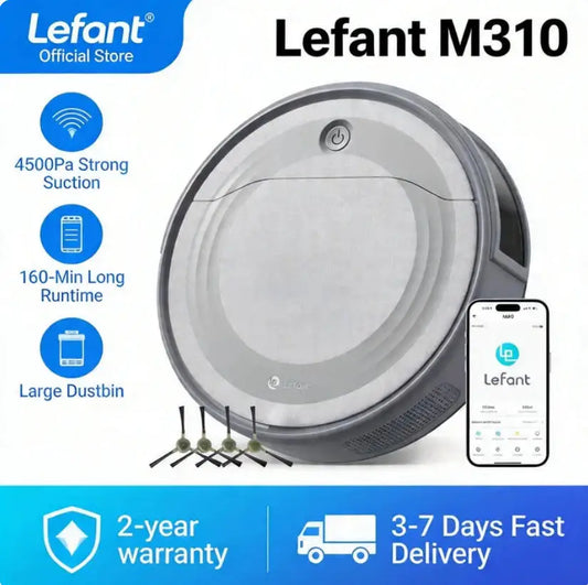Lefant M310 Robot Vacuum With 4500Pa Suction And WiFi Control