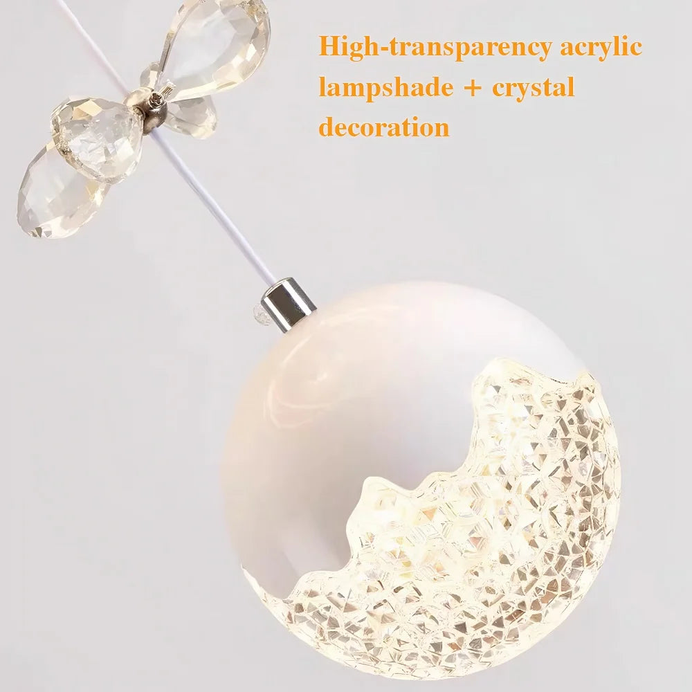 Led Pendant Chandelier With Three Color Temperatures And Adjustable Height